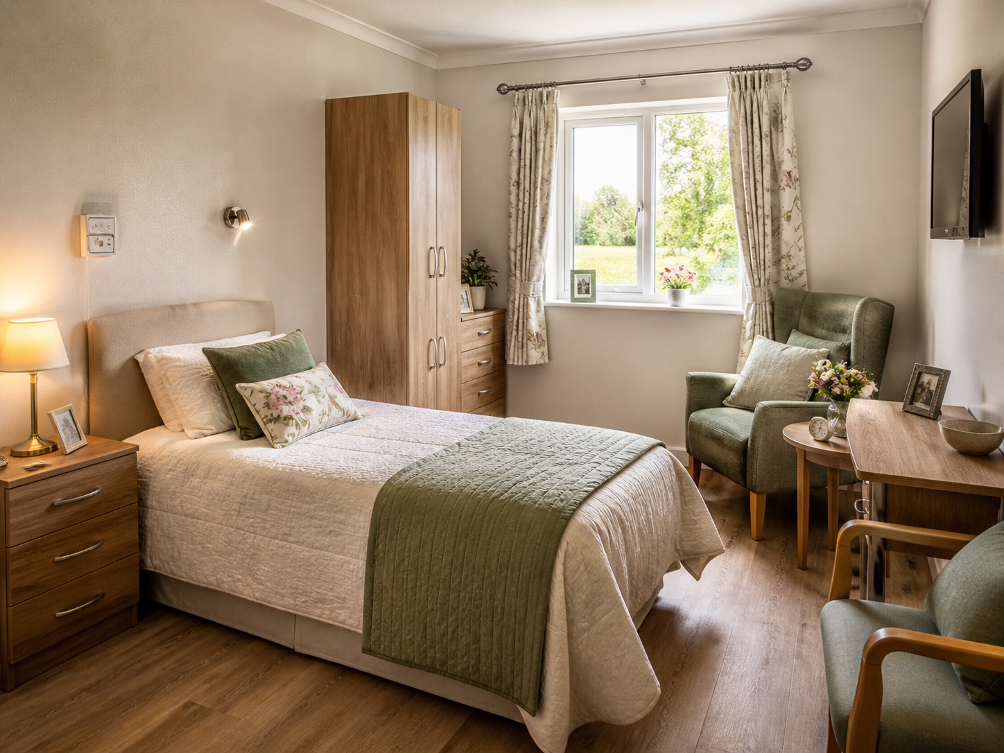 Comfortable resident bedroom