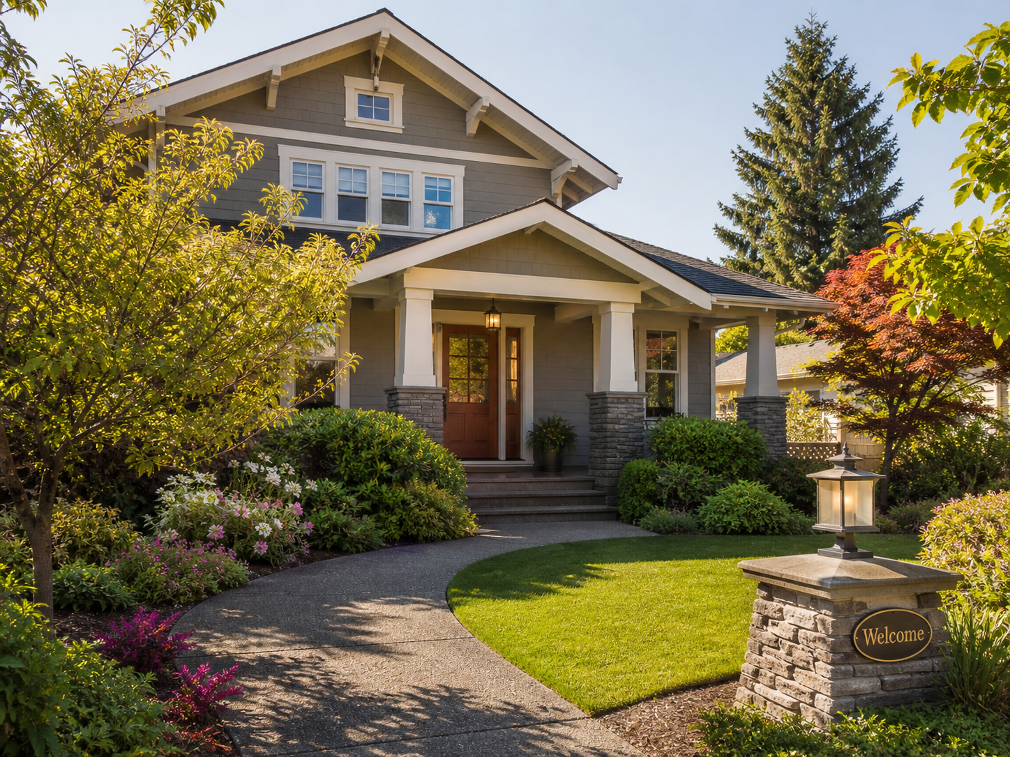 Warm and welcoming adult family home exterior